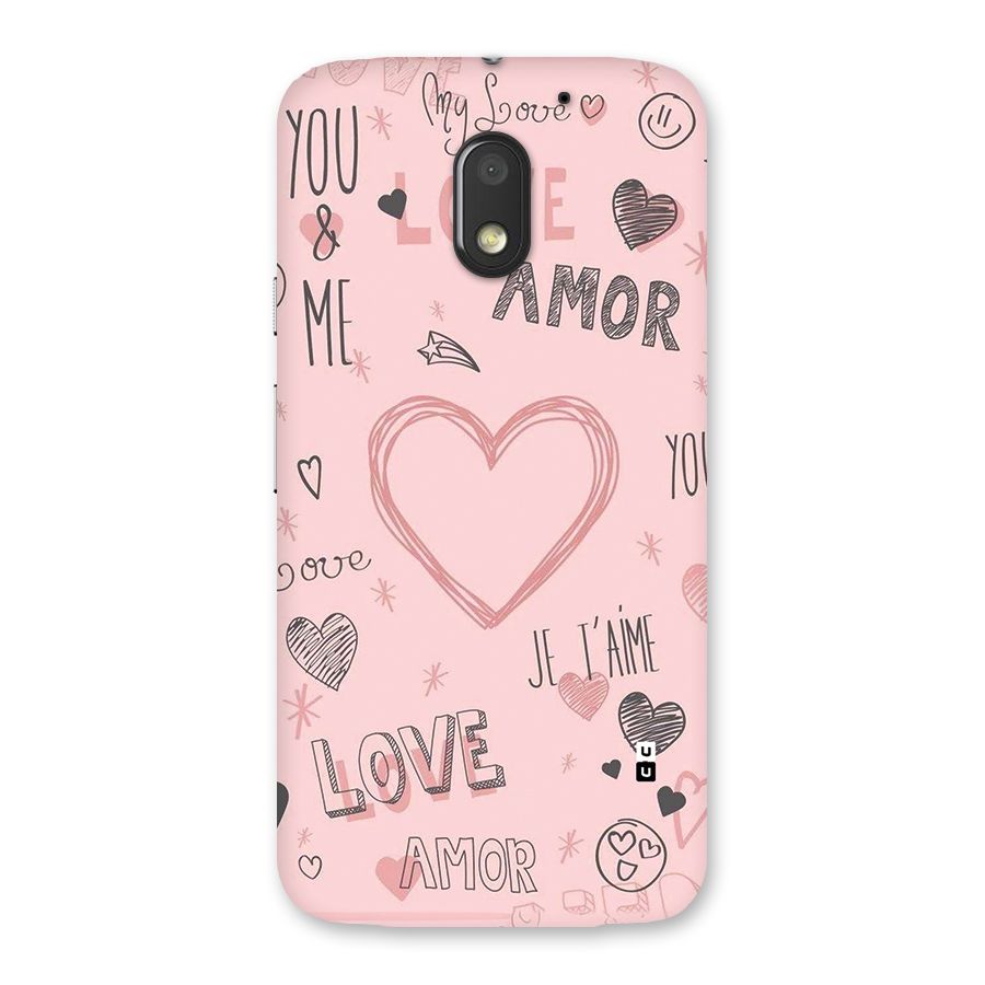 Love Amor Back Case for Moto E3 Power