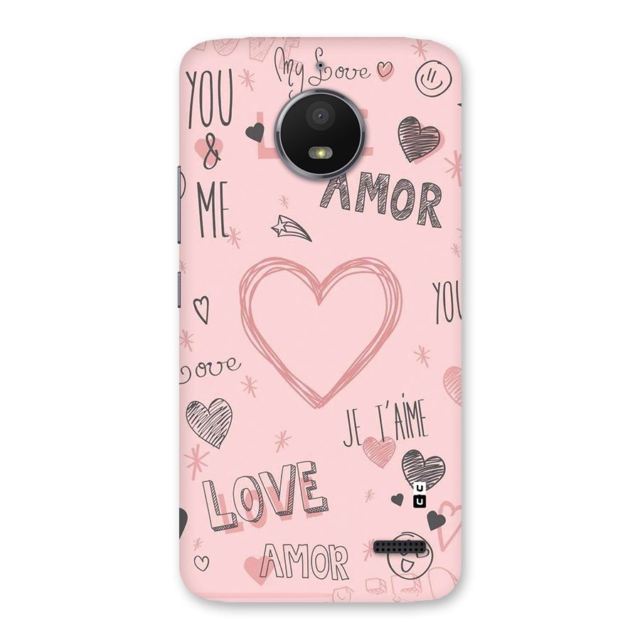 Love Amor Back Case for Moto E4