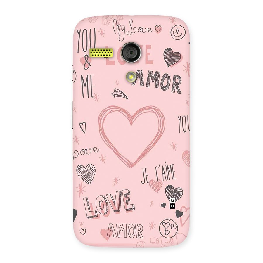 Love Amor Back Case for Moto G