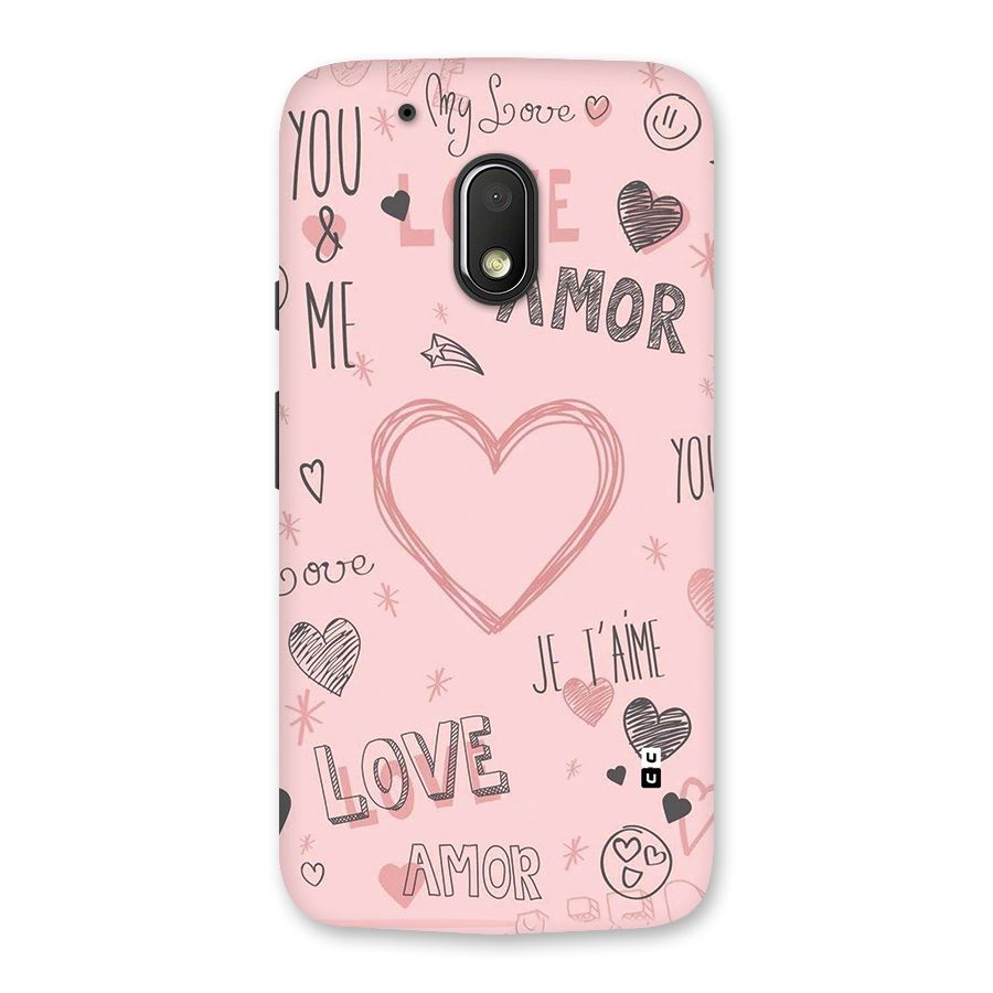 Love Amor Back Case for Moto G4 Play