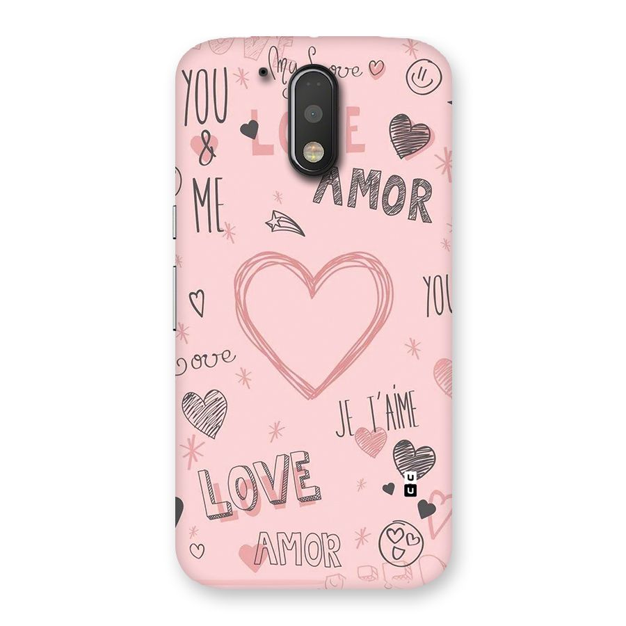 Love Amor Back Case for Moto G4 Plus