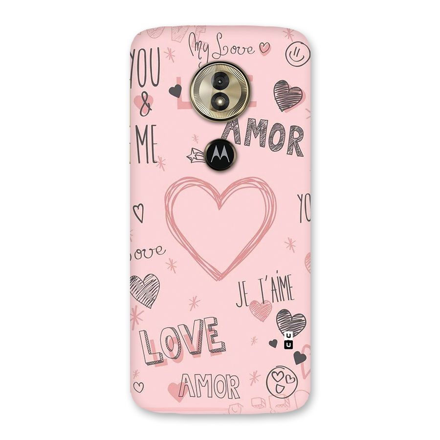 Love Amor Back Case for Moto G6 Play