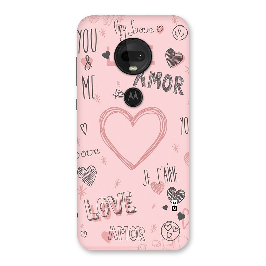 Love Amor Back Case for Moto G7