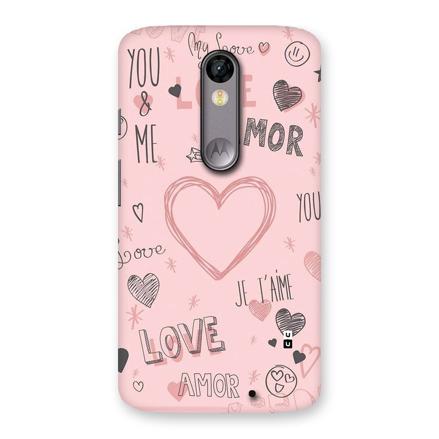 Love Amor Back Case for Moto X Force