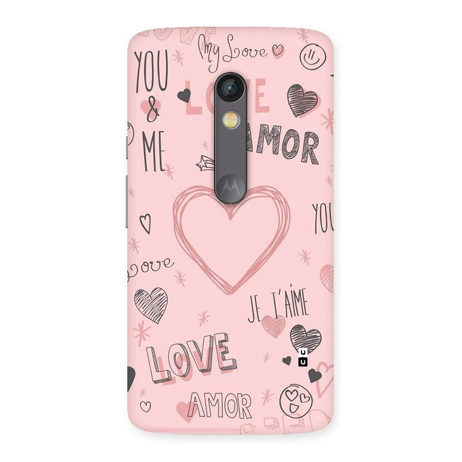 Love Amor Back Case for Moto X Play