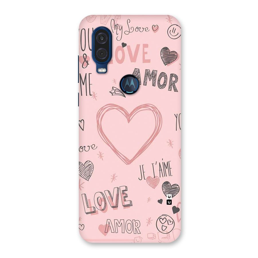 Love Amor Back Case for Motorola One Vision