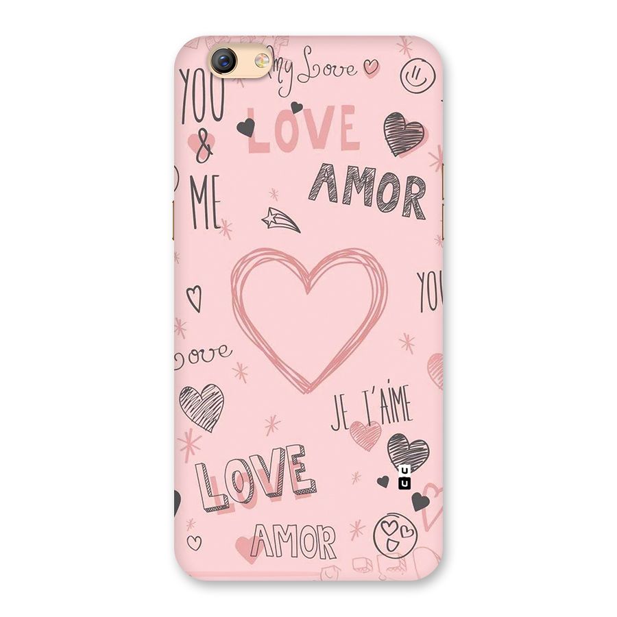 Love Amor Back Case for Oppo F3 Plus