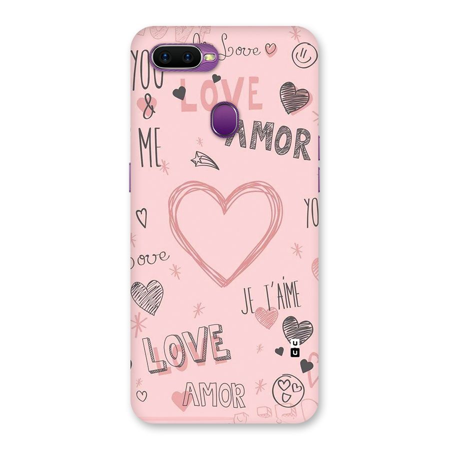 Love Amor Back Case for Oppo F9