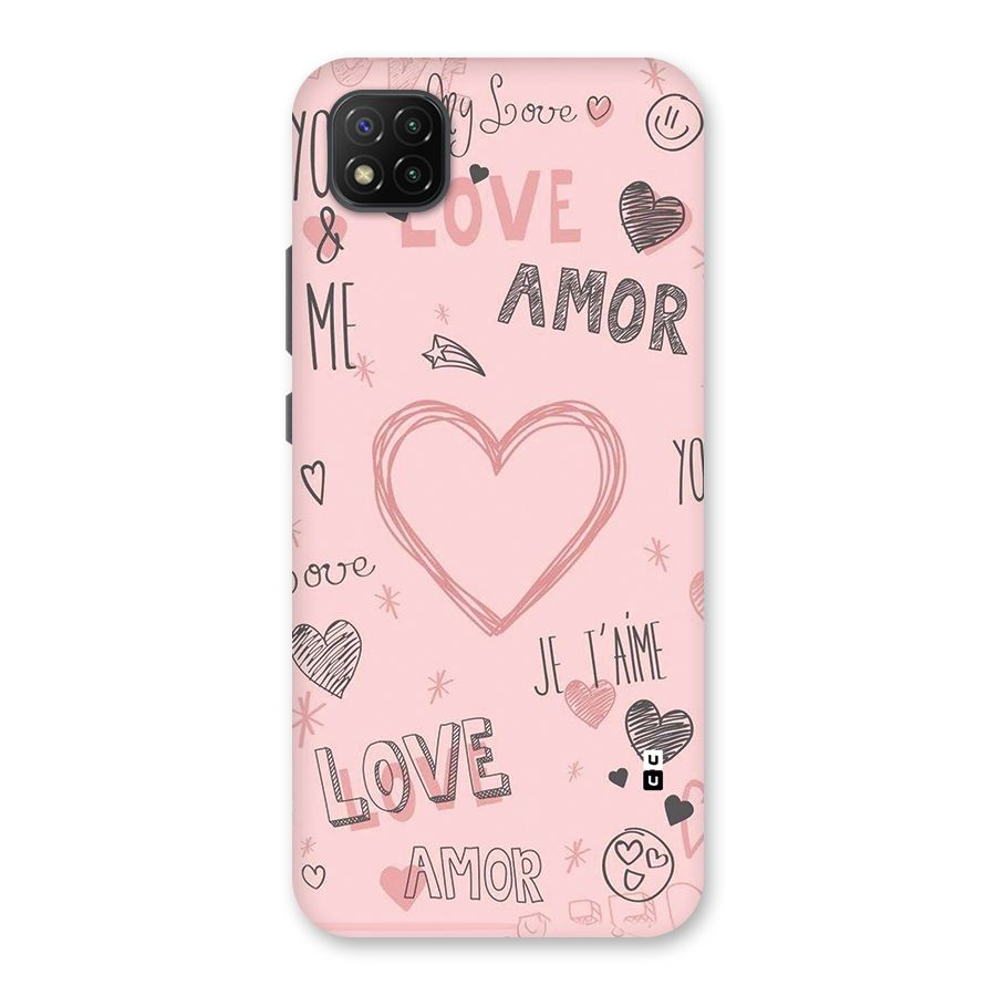 Love Amor Back Case for Poco C3