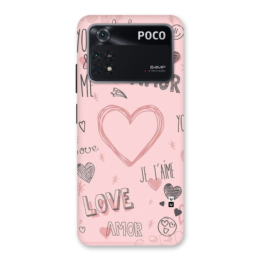 Love Amor Back Case for Poco M4 Pro 4G