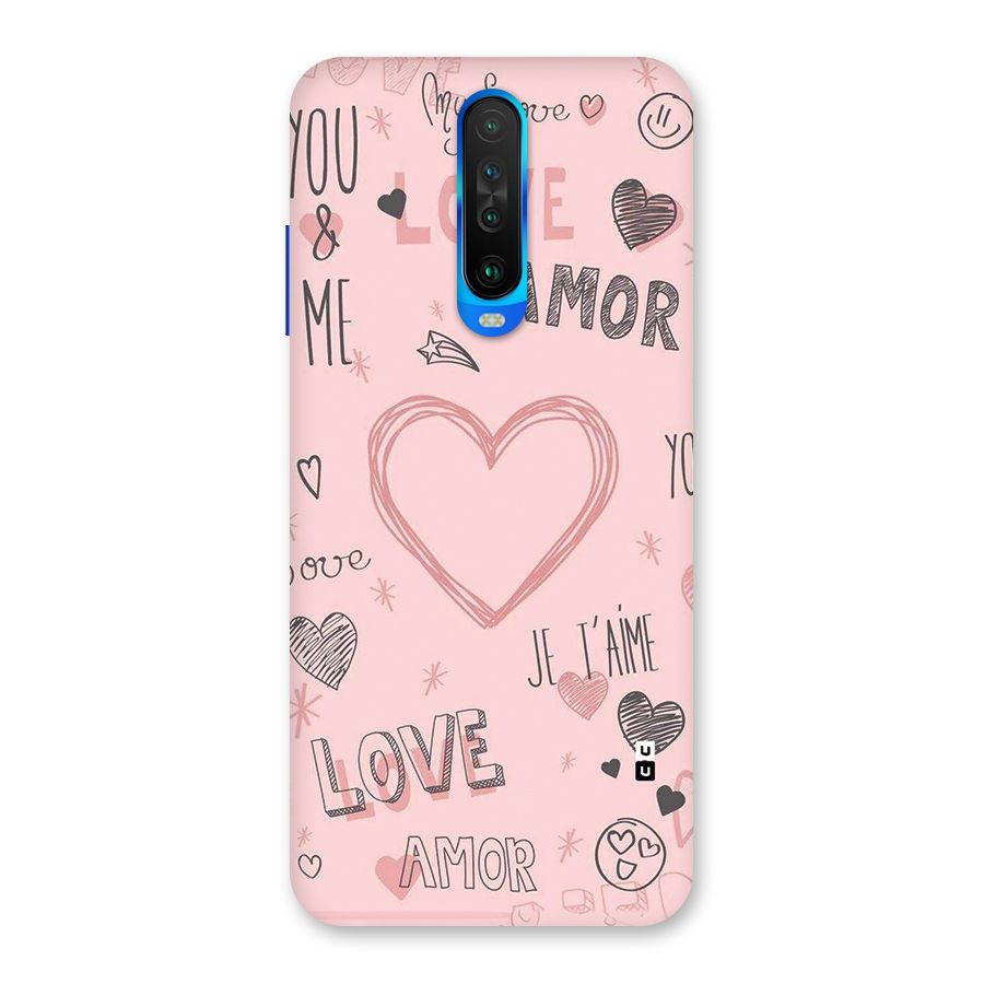 Love Amor Back Case for Poco X2