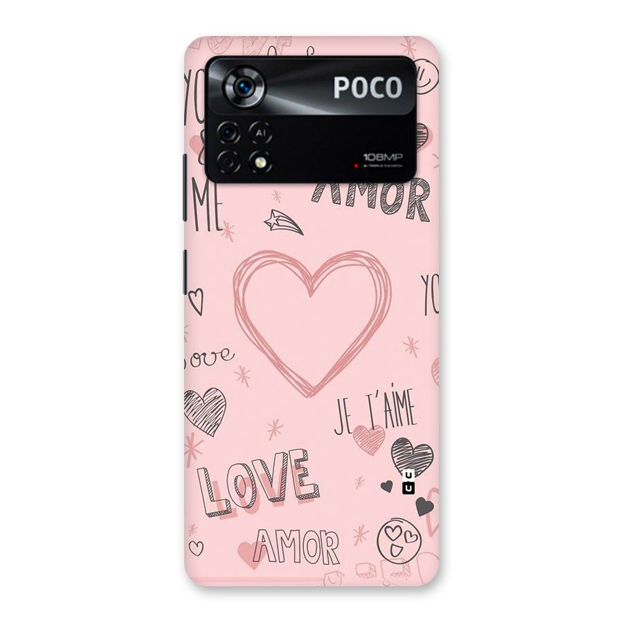 Love Amor Back Case for Poco X4 Pro 5G