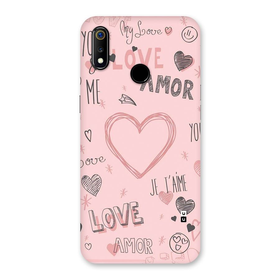Love Amor Back Case for Realme 3