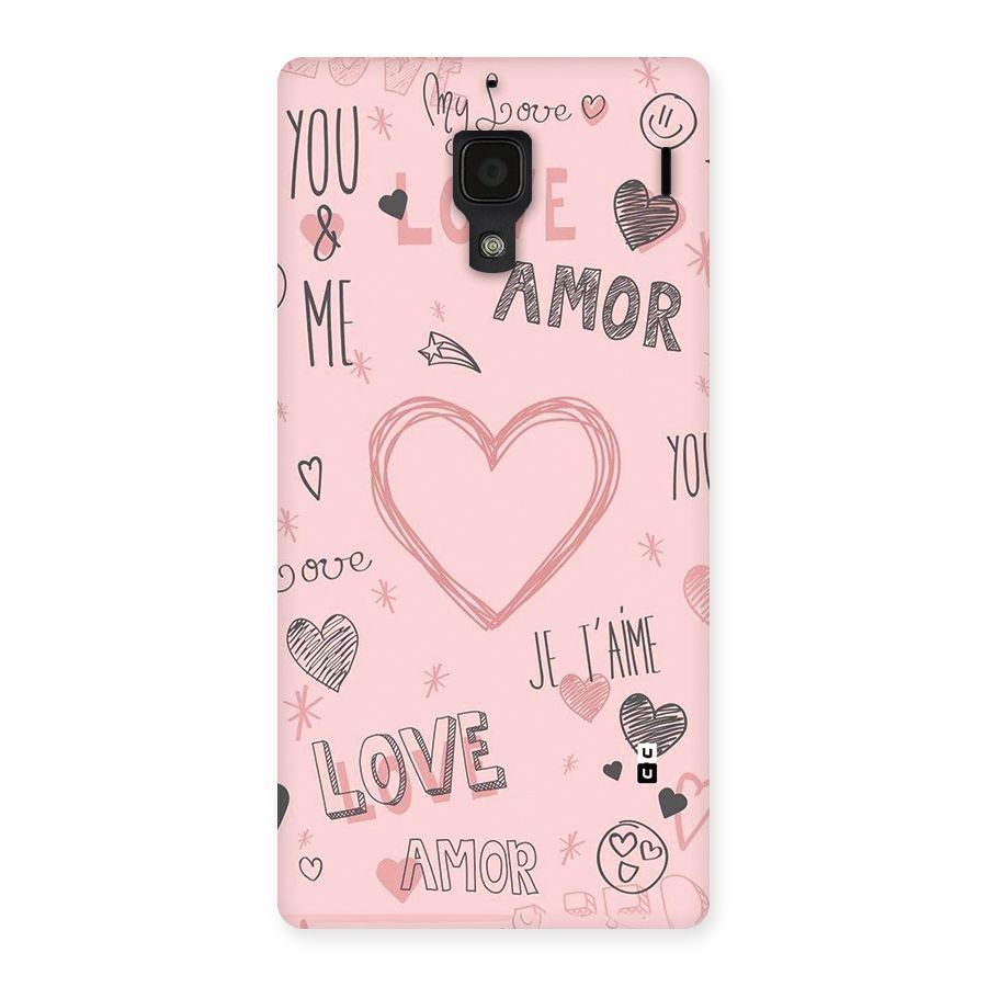 Love Amor Back Case for Redmi 1s