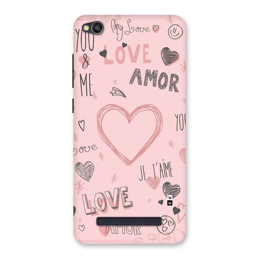 Love Amor Back Case for Redmi 4A