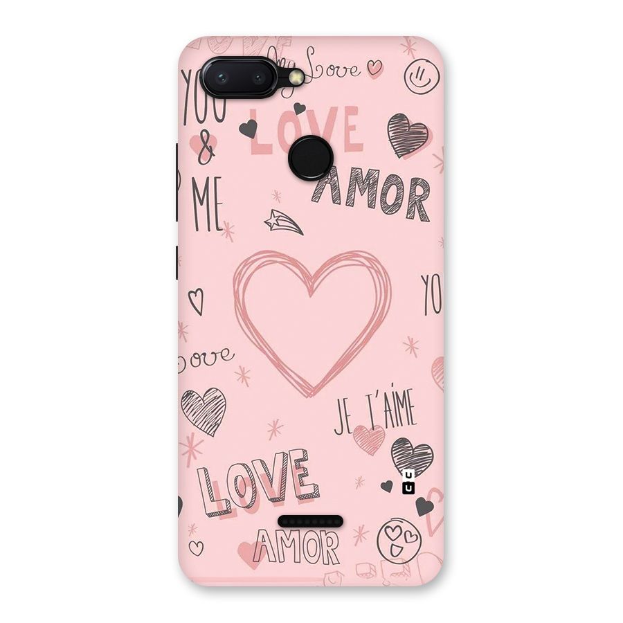 Love Amor Back Case for Redmi 6