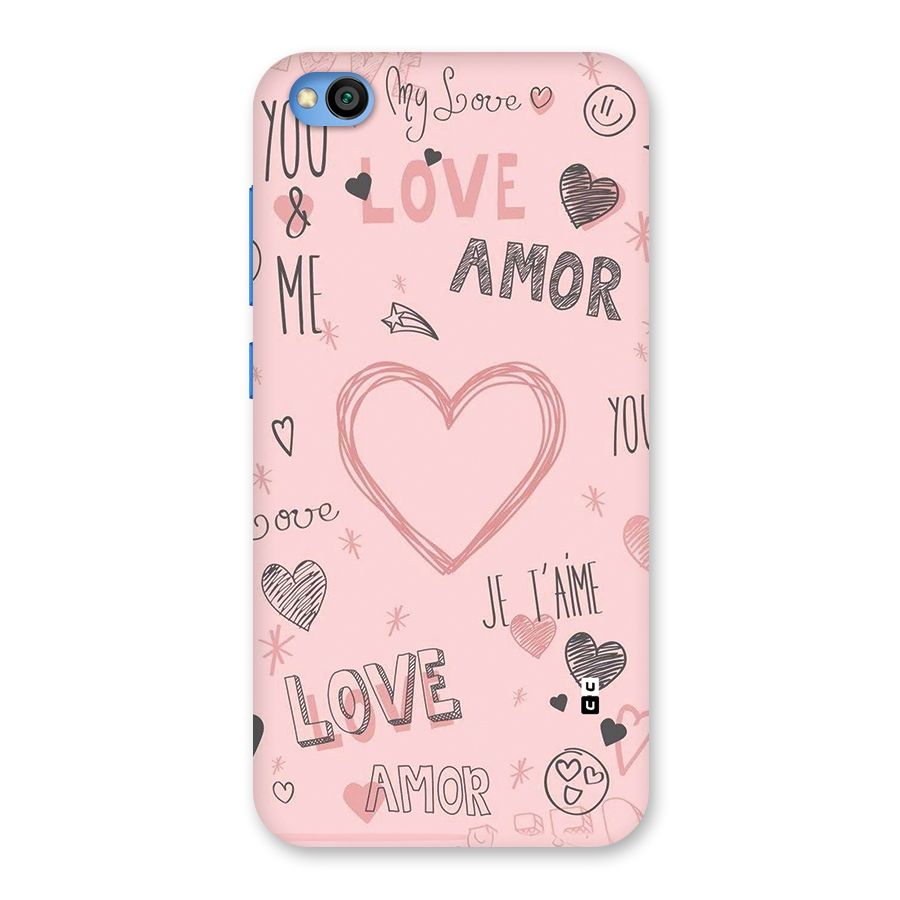 Love Amor Back Case for Redmi Go