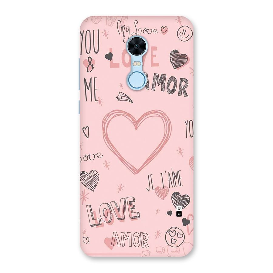 Love Amor Back Case for Redmi Note 5