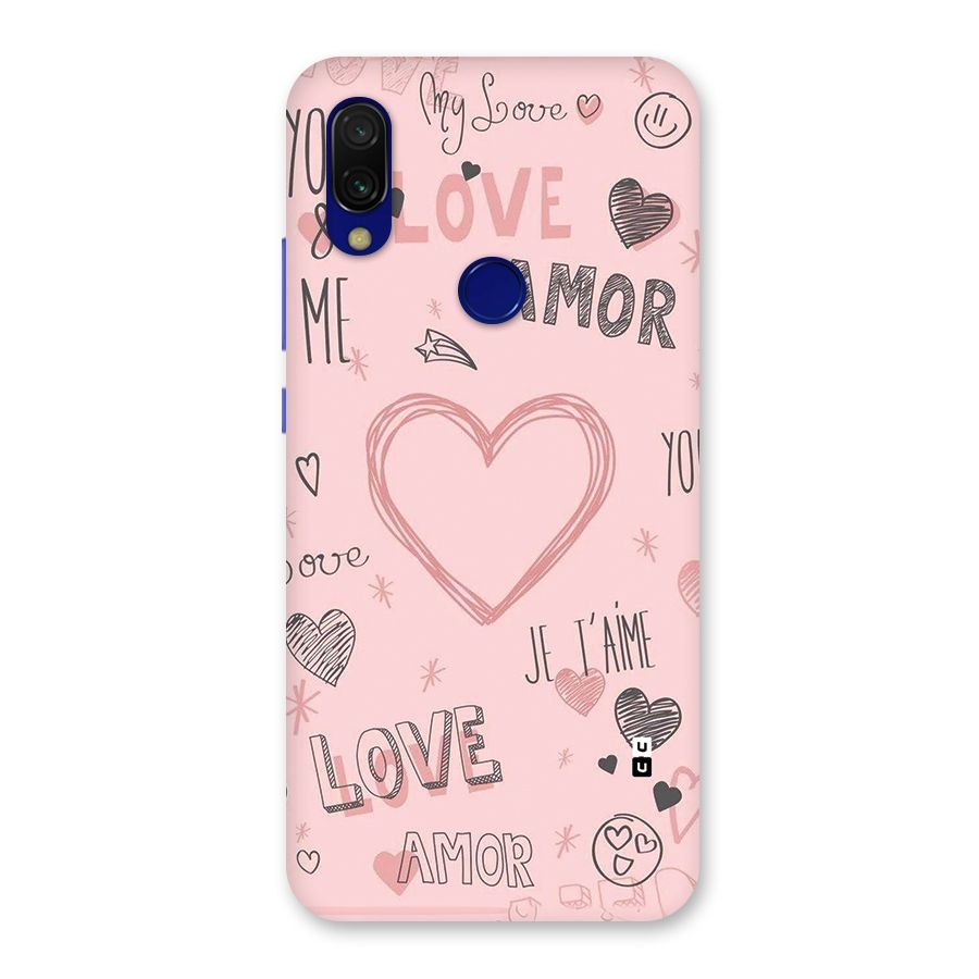 Love Amor Back Case for Redmi Y3