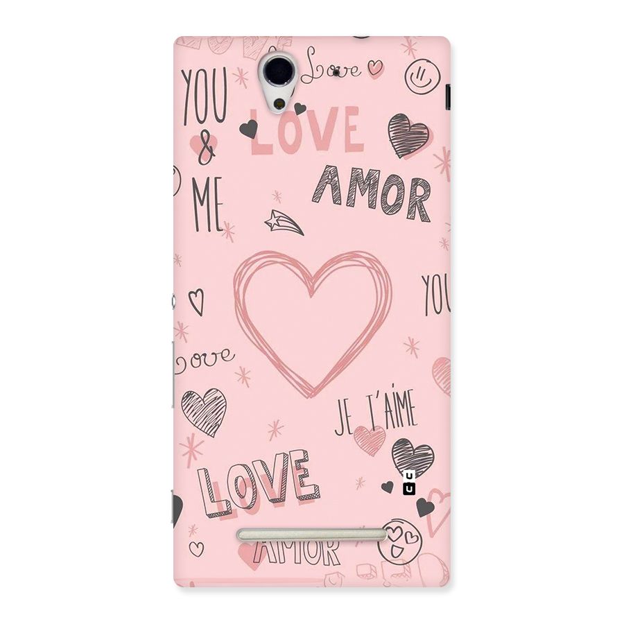 Love Amor Back Case for Xperia C3