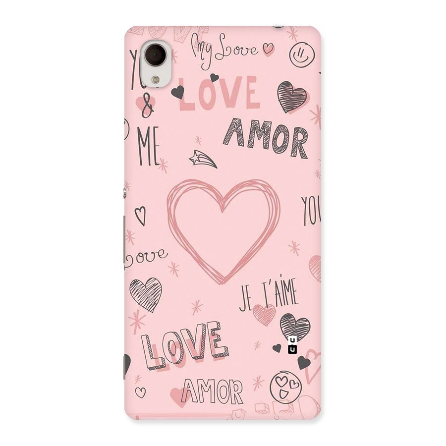 Love Amor Back Case for Xperia M4 Aqua