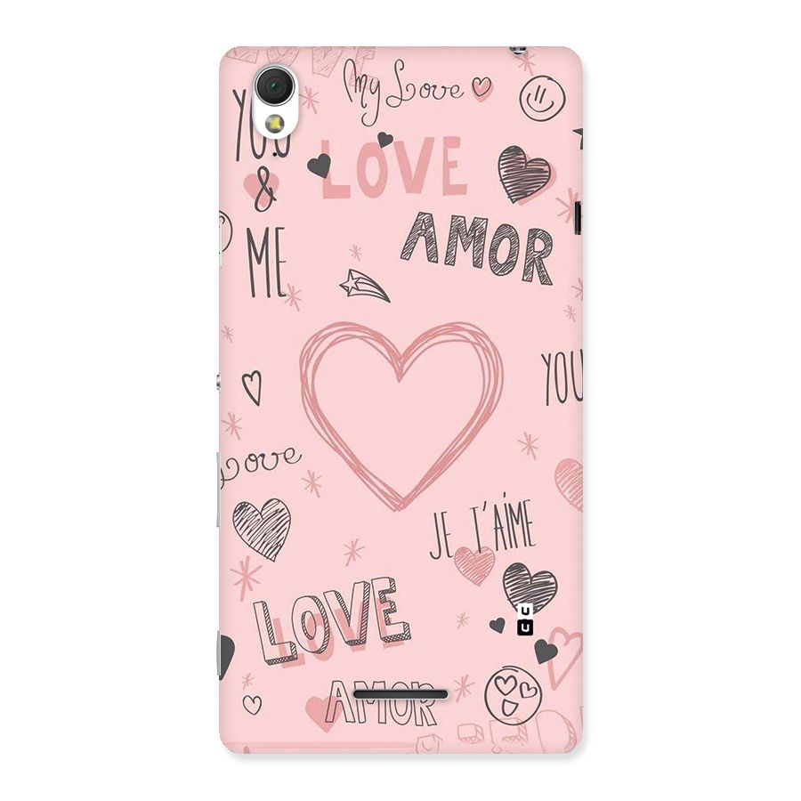 Love Amor Back Case for Xperia T3