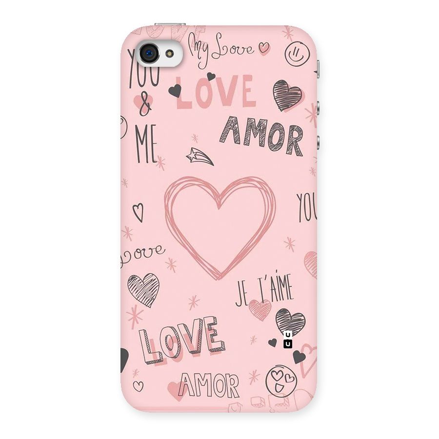 Love Amor Back Case for iPhone 4 4s