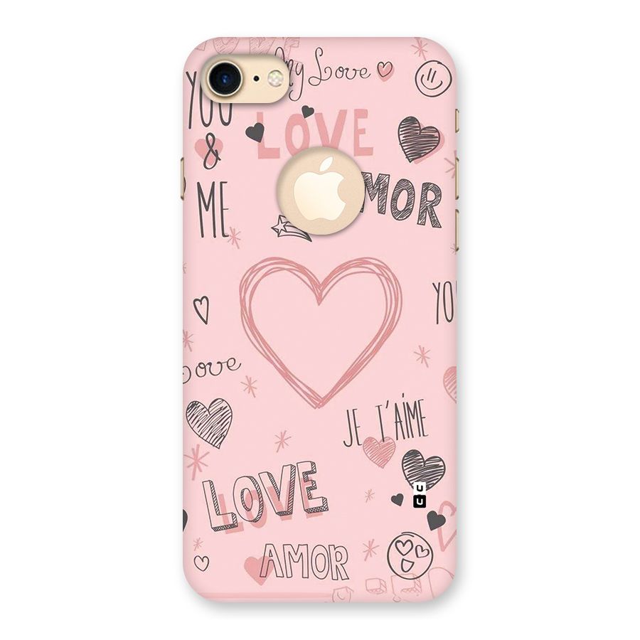 Love Amor Back Case for iPhone 7 Logo Cut