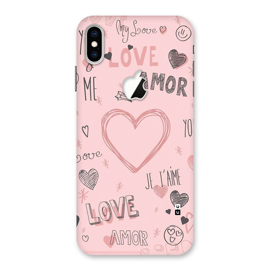 Love Amor Back Case for iPhone XS Max Apple Cut