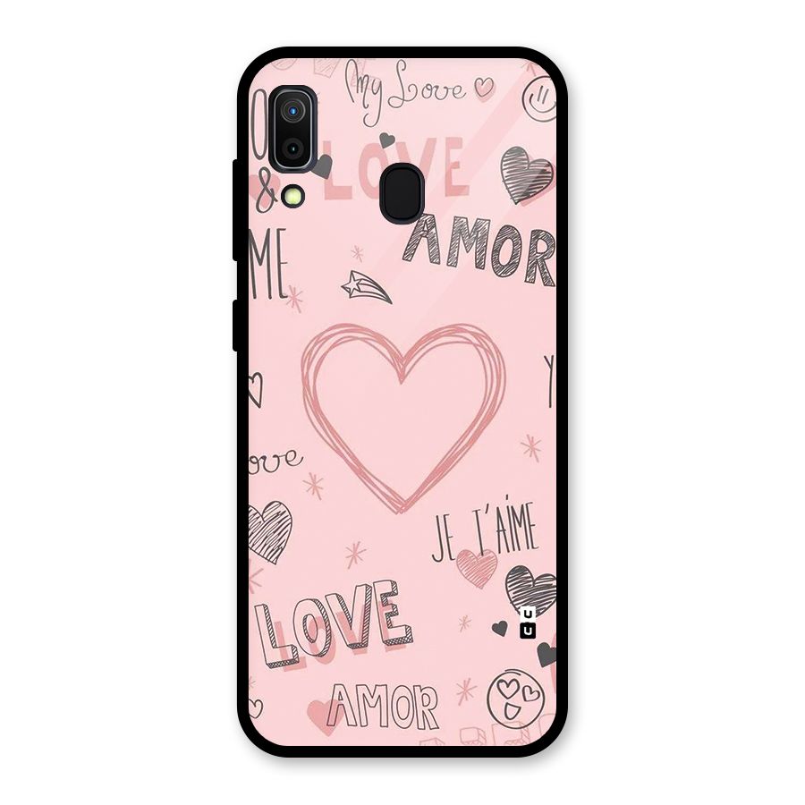 Love Amor Glass Back Case for Galaxy A30