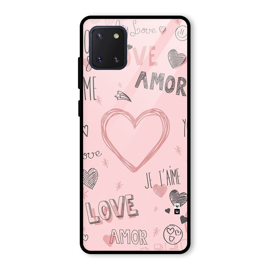 Love Amor Glass Back Case for Galaxy Note 10 Lite