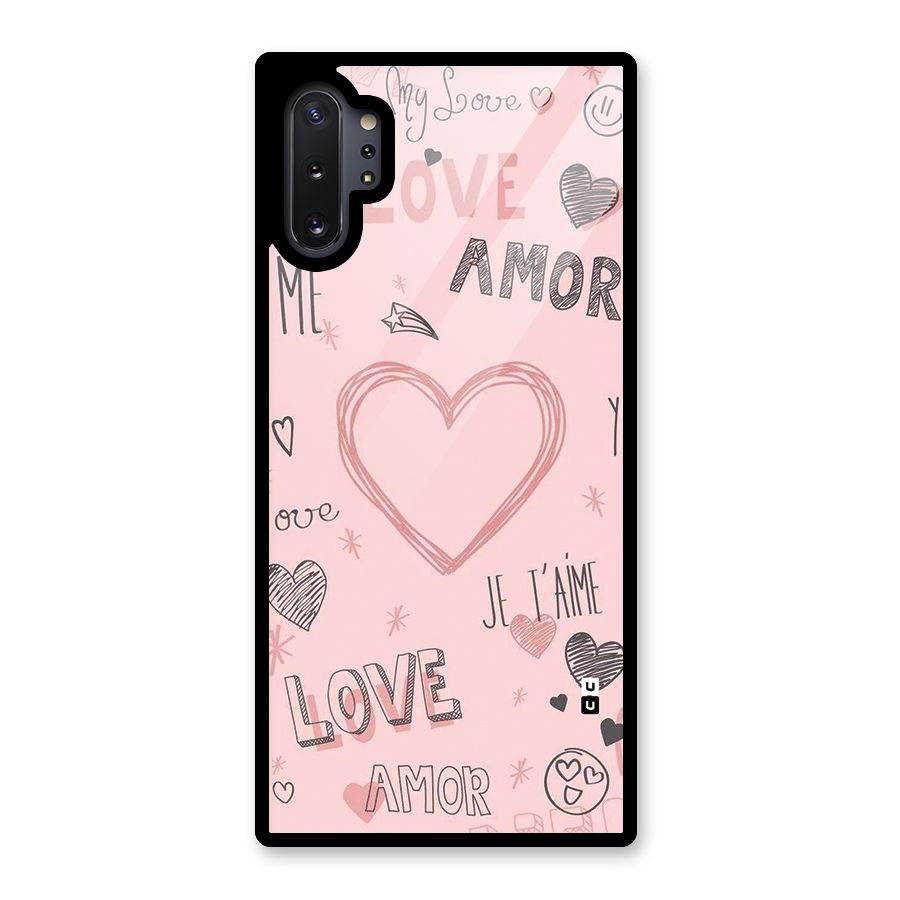 Love Amor Glass Back Case for Galaxy Note 10 Plus