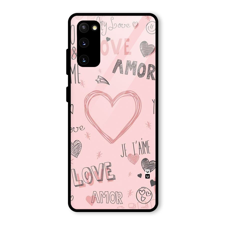 Love Amor Glass Back Case for Galaxy S20 FE 5G