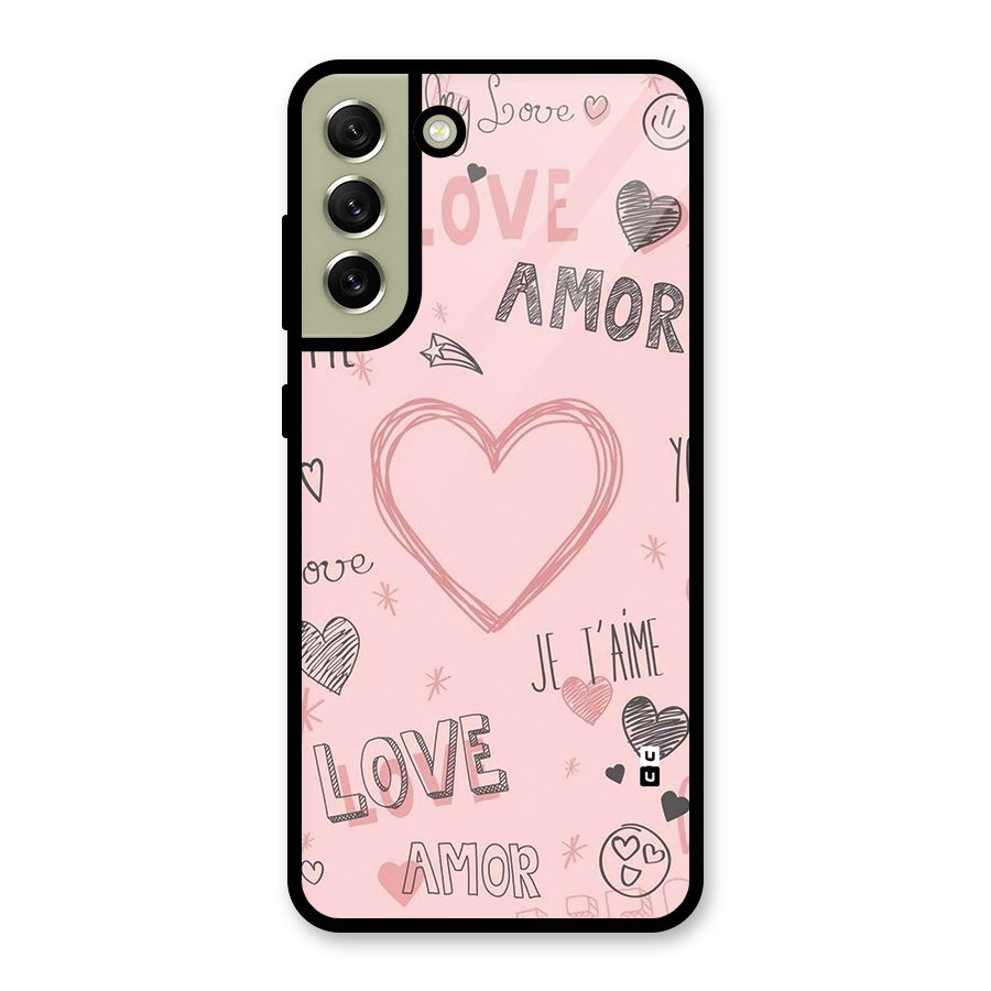 Love Amor Glass Back Case for Galaxy S21 FE 5G
