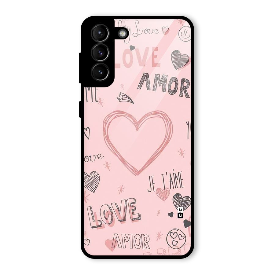 Love Amor Glass Back Case for Galaxy S21 Plus