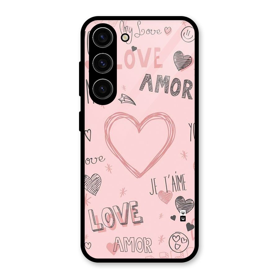 Love Amor Glass Back Case for Galaxy S23