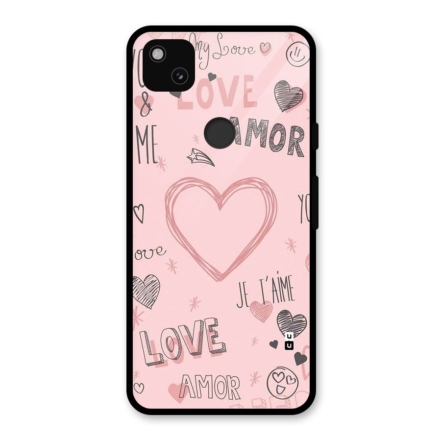 Love Amor Glass Back Case for Google Pixel 4a