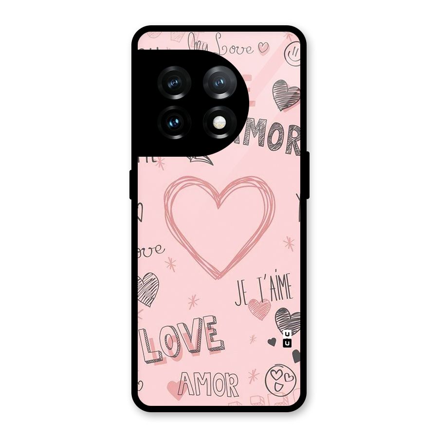 Love Amor Glass Back Case for OnePlus 11