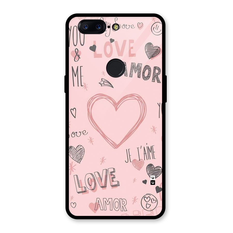 Love Amor Glass Back Case for OnePlus 5T