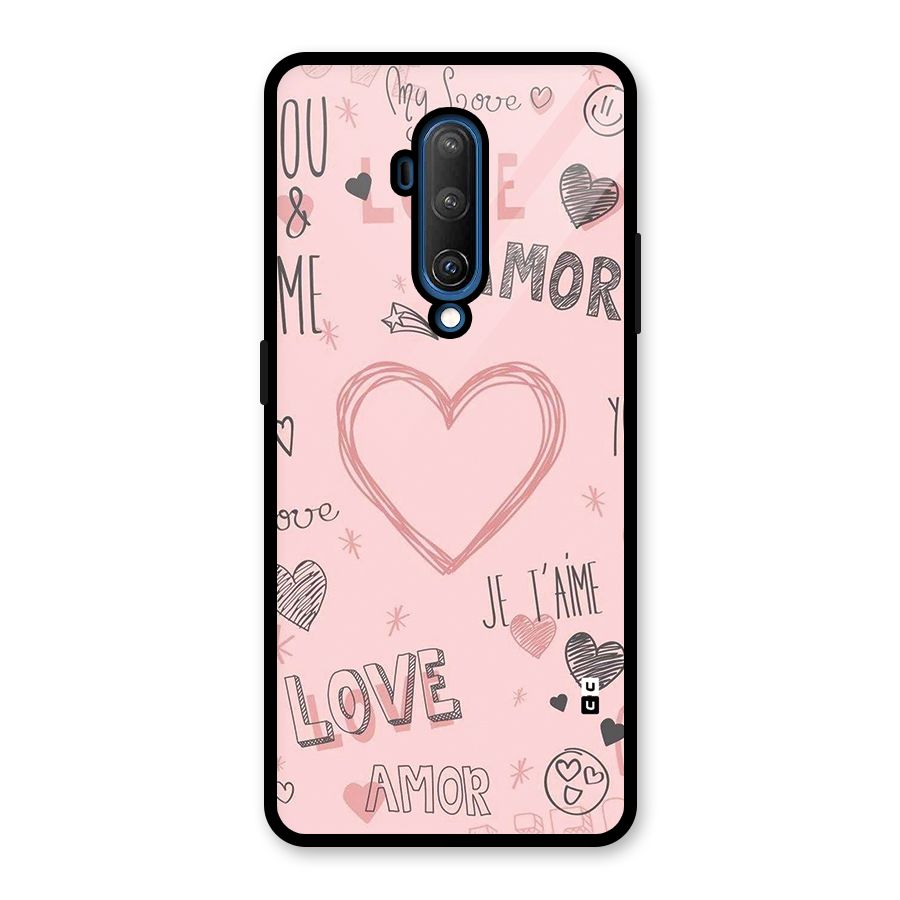 Love Amor Glass Back Case for OnePlus 7T Pro