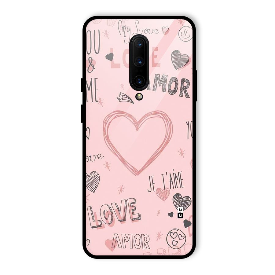 Love Amor Glass Back Case for OnePlus 7 Pro