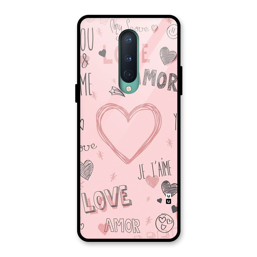 Love Amor Glass Back Case for OnePlus 8