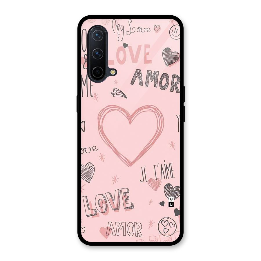 Love Amor Glass Back Case for OnePlus Nord CE 5G