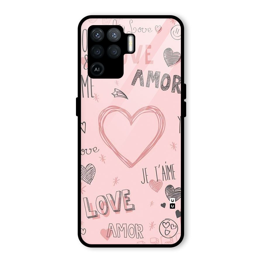 Love Amor Glass Back Case for Oppo F19 Pro