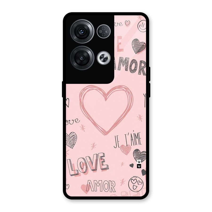 Love Amor Glass Back Case for Oppo Reno8 Pro 5G