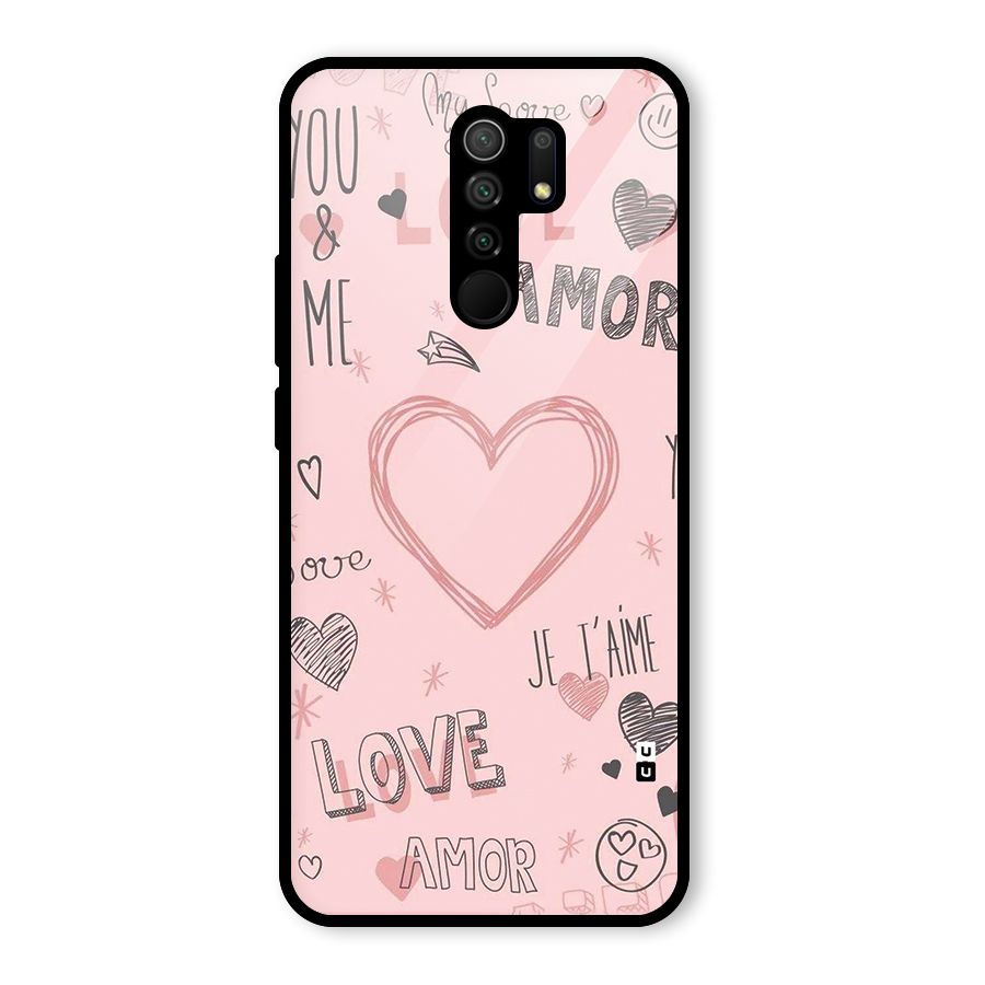 Love Amor Glass Back Case for Poco M2