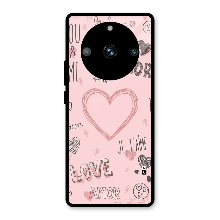 Love Amor Glass Back Case for Realme 11 Pro Plus
