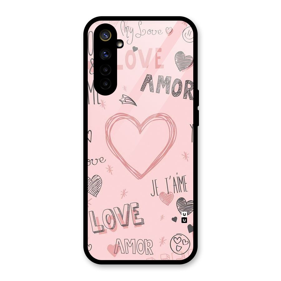 Love Amor Glass Back Case for Realme 6