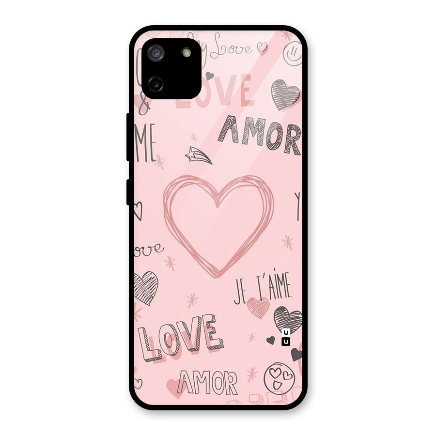 Love Amor Glass Back Case for Realme C11
