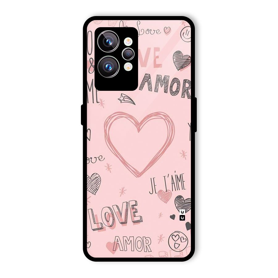 Love Amor Glass Back Case for Realme GT2 Pro